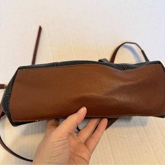 Fossil Black Brown Leather Hobo Shoulder Bag Handbag Purse Vintage Classic - Picture 8 of 11